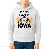 Is This Heaven No It's Iowa Baseball Kids Hoodie thumb 4