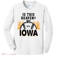 Is This Heaven No It's Iowa Baseball Kids Long Sleeve Shirt thumb 0