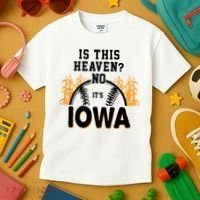 Is This Heaven No It's Iowa Baseball Kids T-Shirt thumb 3