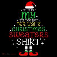 ItS Too Hot For Ugly Christmas Funny Xmas Women's Hoodie thumb 2