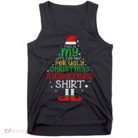ItS Too Hot For Ugly Christmas Funny Xmas Tank Top thumb 0