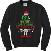 ItS Too Hot For Ugly Christmas Funny Xmas Kids Sweatshirt thumb 0