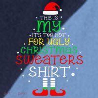 ItS Too Hot For Ugly Christmas Funny Xmas Raglan Baseball Sleeve Shirt thumb 2