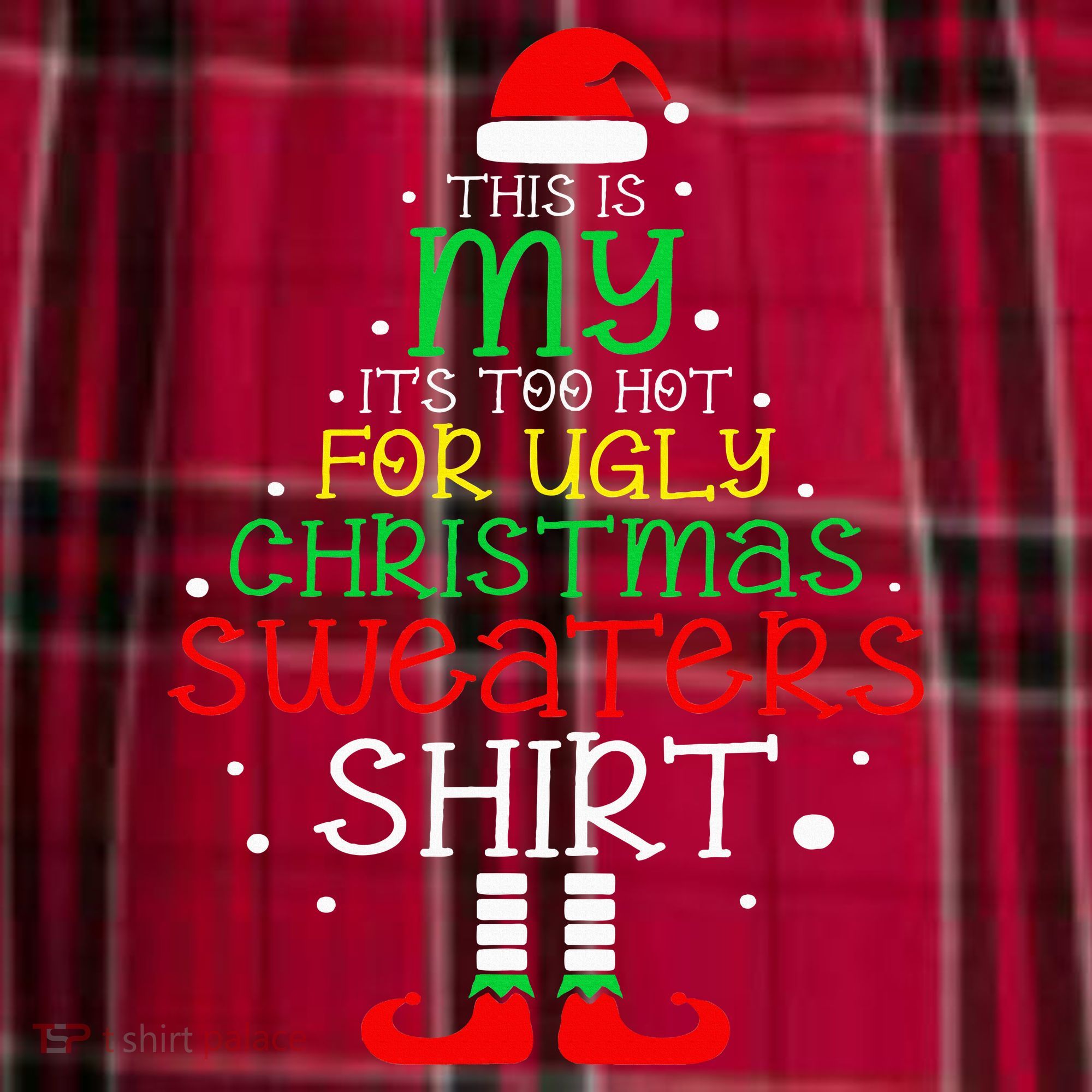ItS Too Hot For Ugly Christmas Funny Xmas Men's Flannel Plaid Pajama Pants