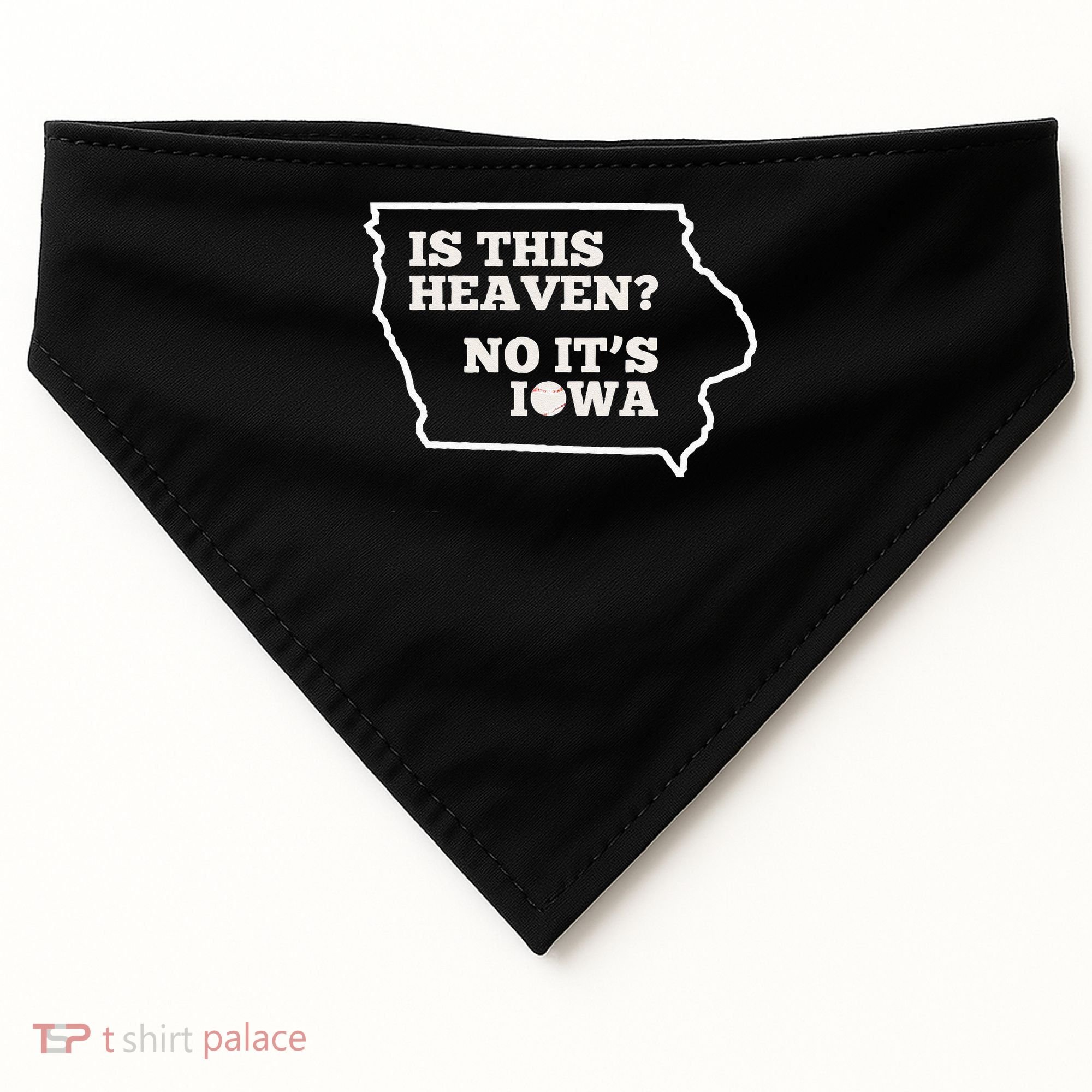 Is This Heaven No It's Iowa State Baseball Baseball Field USA-Made Doggie Bandana