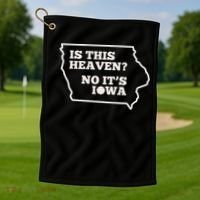 Is This Heaven No It's Iowa State Baseball Baseball Field Golf Towel thumb 1