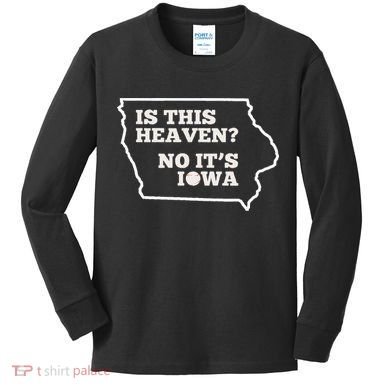Is This Heaven No It's Iowa State Baseball Baseball Field Kids Long Sleeve Shirt