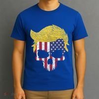 Iconic Trump Hair Skull Usa Flag Funny Republican Gift Great Gift T-Shirt thumb 3