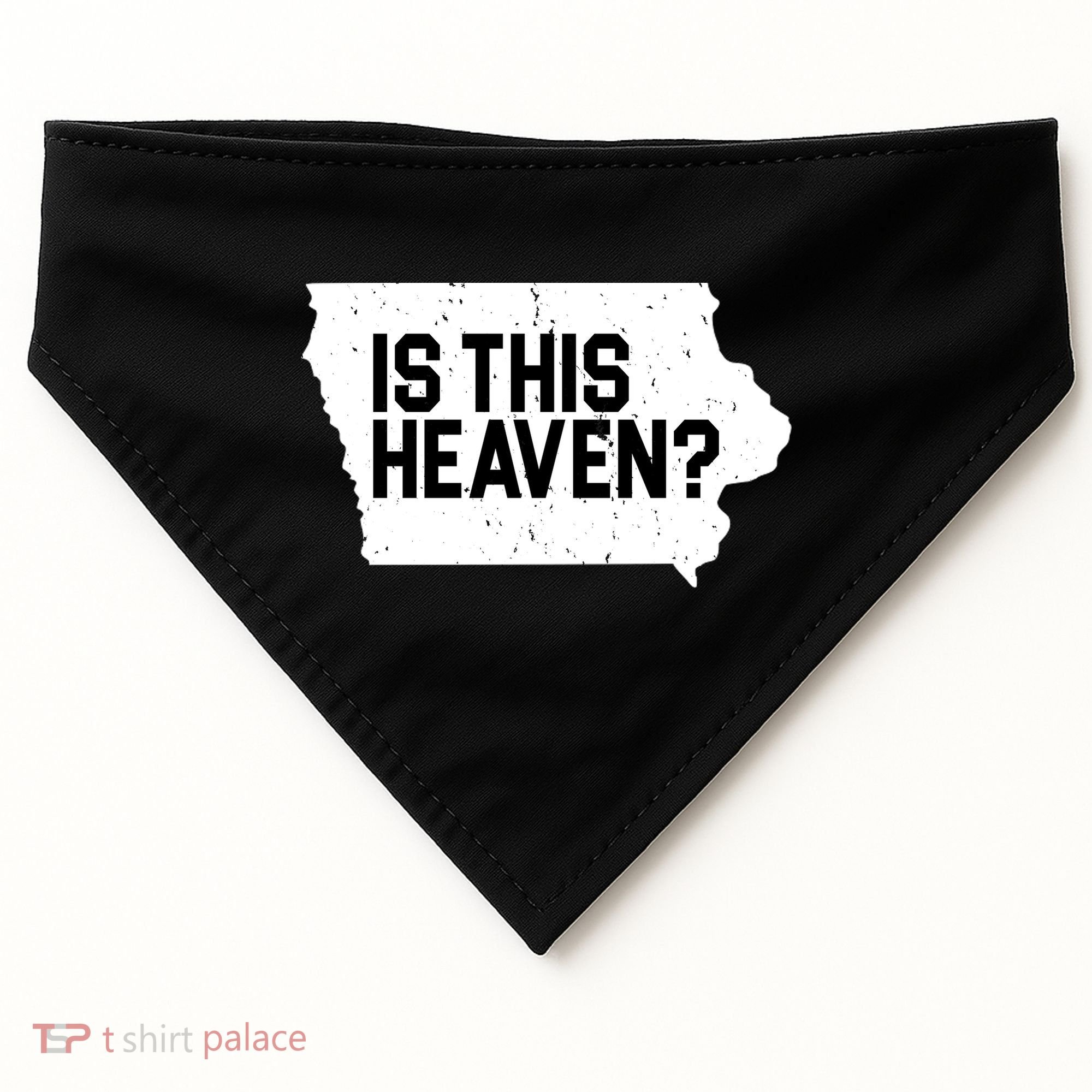Is This Heaven Iowa Baseball USA-Made Doggie Bandana