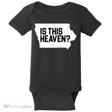 Is This Heaven Iowa Baseball Baby Bodysuit
