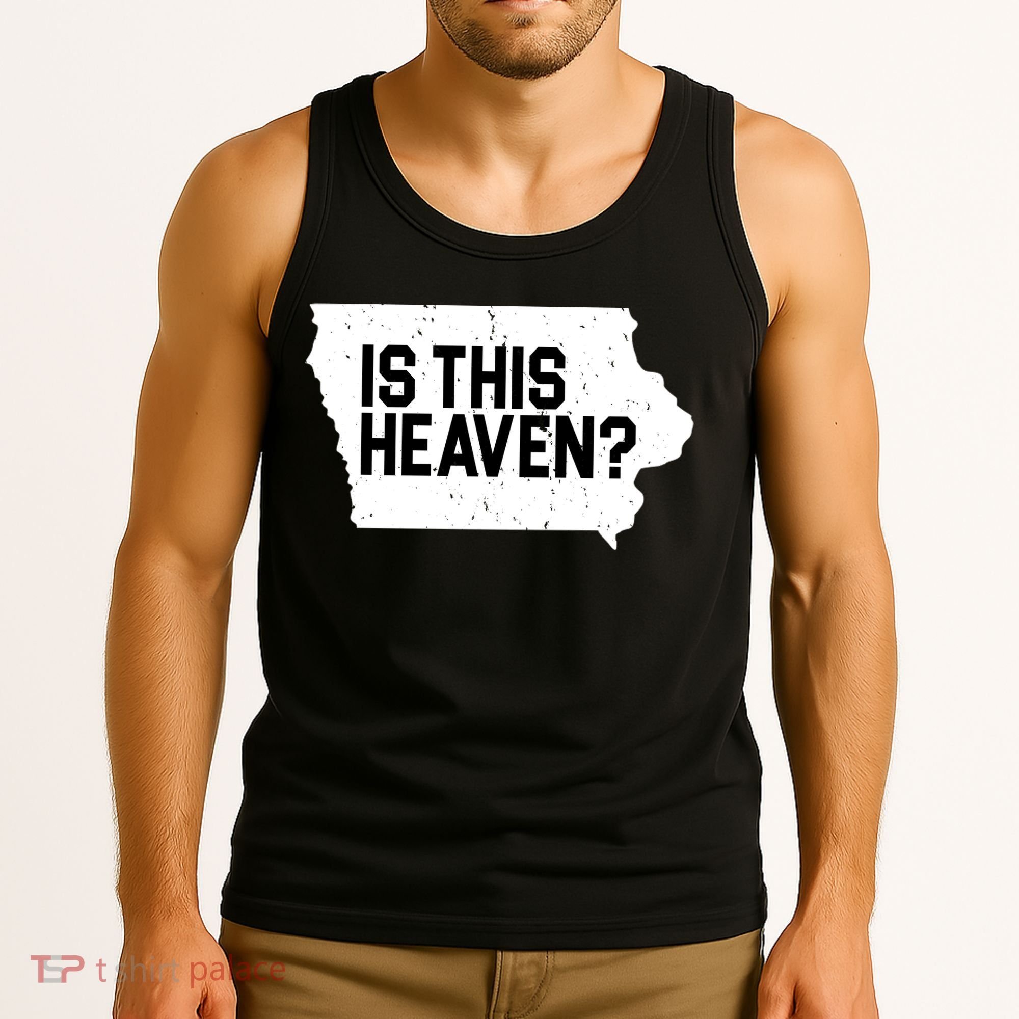 Is This Heaven Iowa Baseball Tank Top