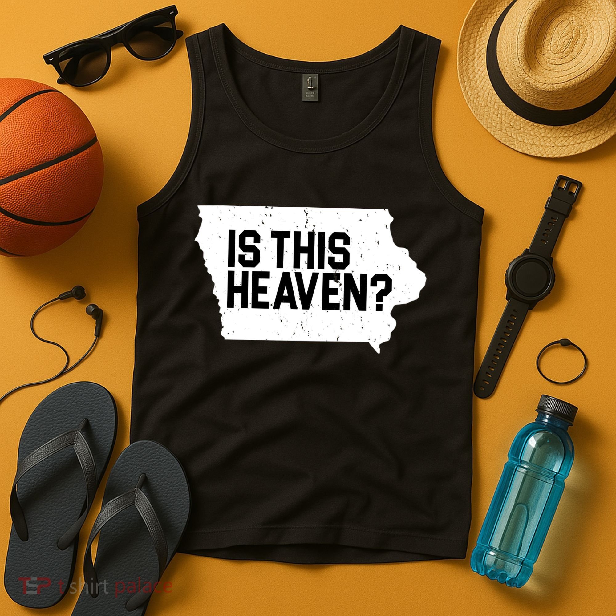 Is This Heaven Iowa Baseball Tank Top