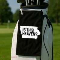 Is This Heaven Iowa Baseball Golf Towel thumb 2