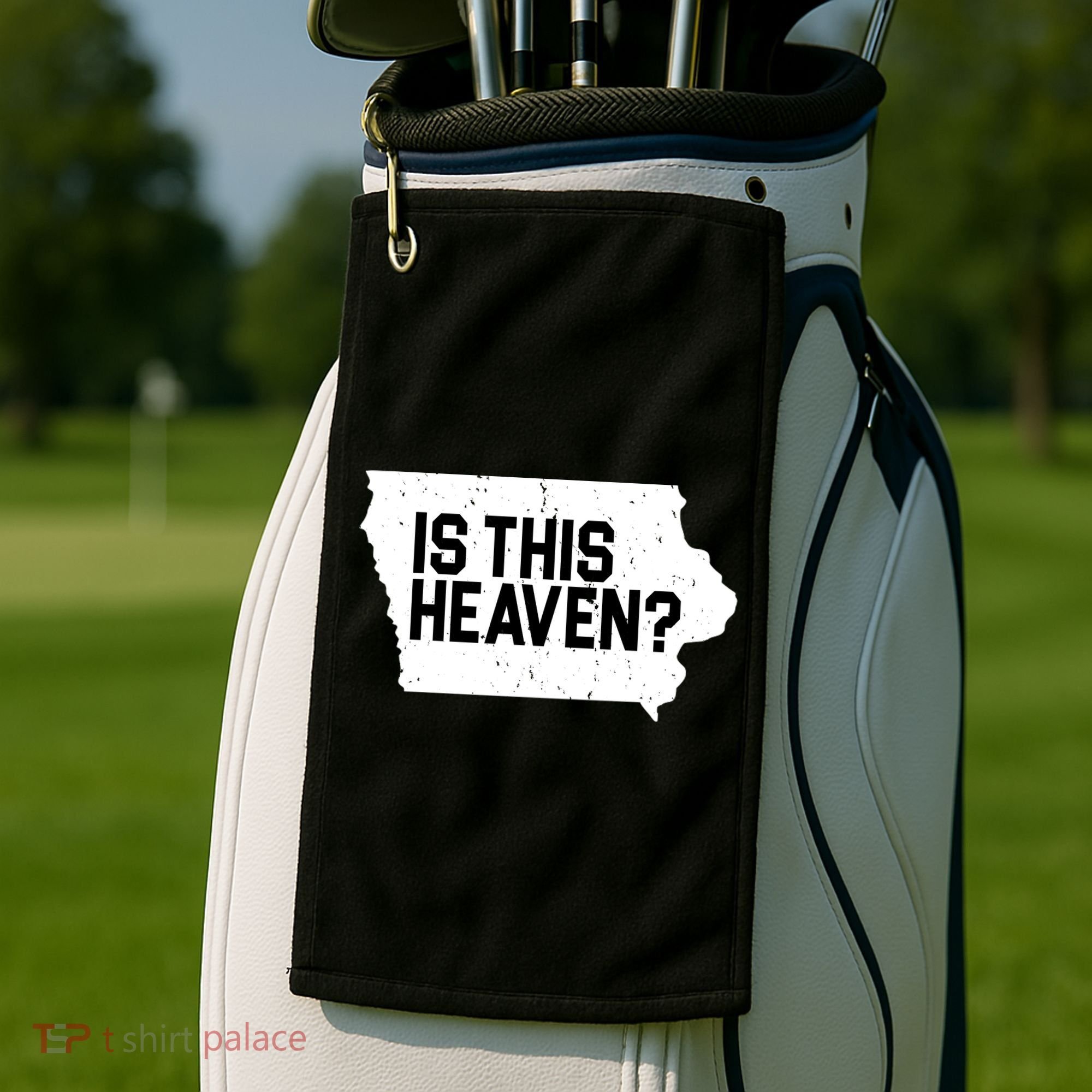 Is This Heaven Iowa Baseball Golf Towel
