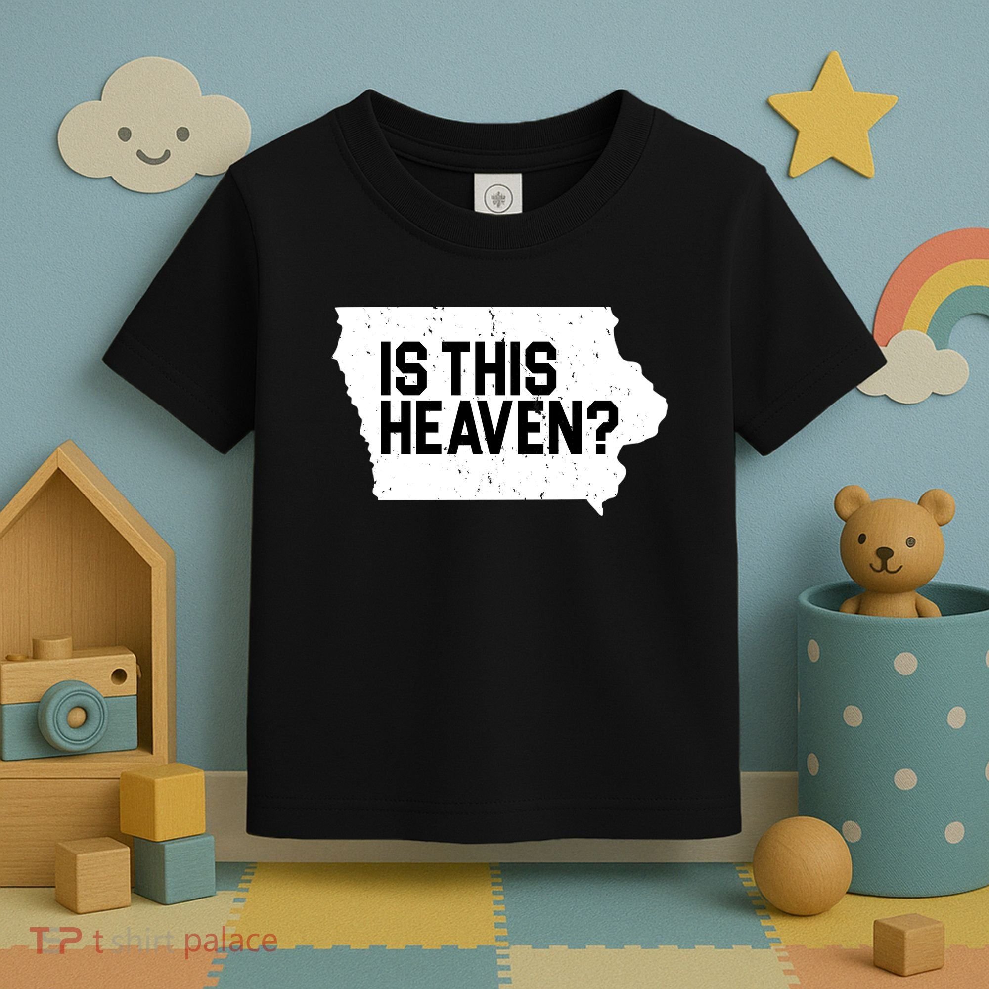 Is This Heaven Iowa Baseball Toddler T-Shirt