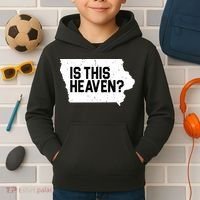 Is This Heaven Iowa Baseball Kids Hoodie thumb 2