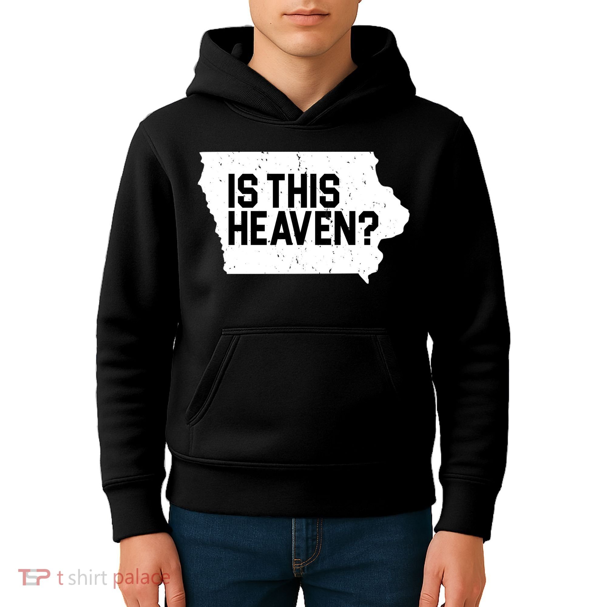 Is This Heaven Iowa Baseball Kids Hoodie