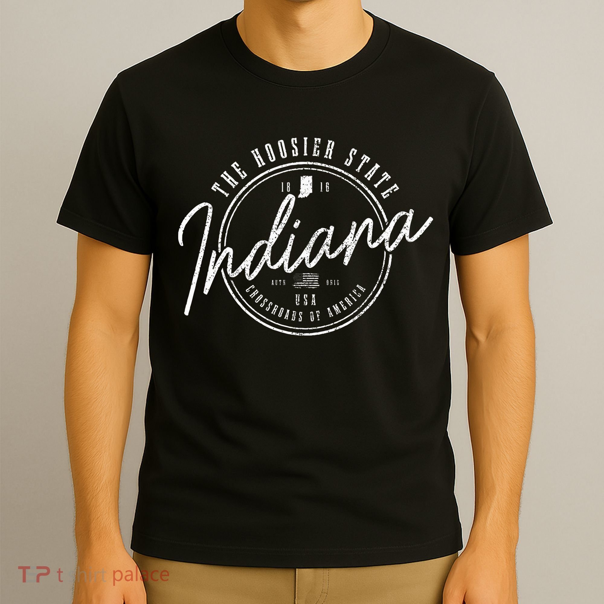 Indiana The H.O.O.S.I.E.R State Est. 1816 Usa America Souvenir T-Shirt