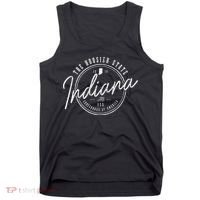 Indiana The H.O.O.S.I.E.R State Est. 1816 Usa America Souvenir Tank Top thumb 0