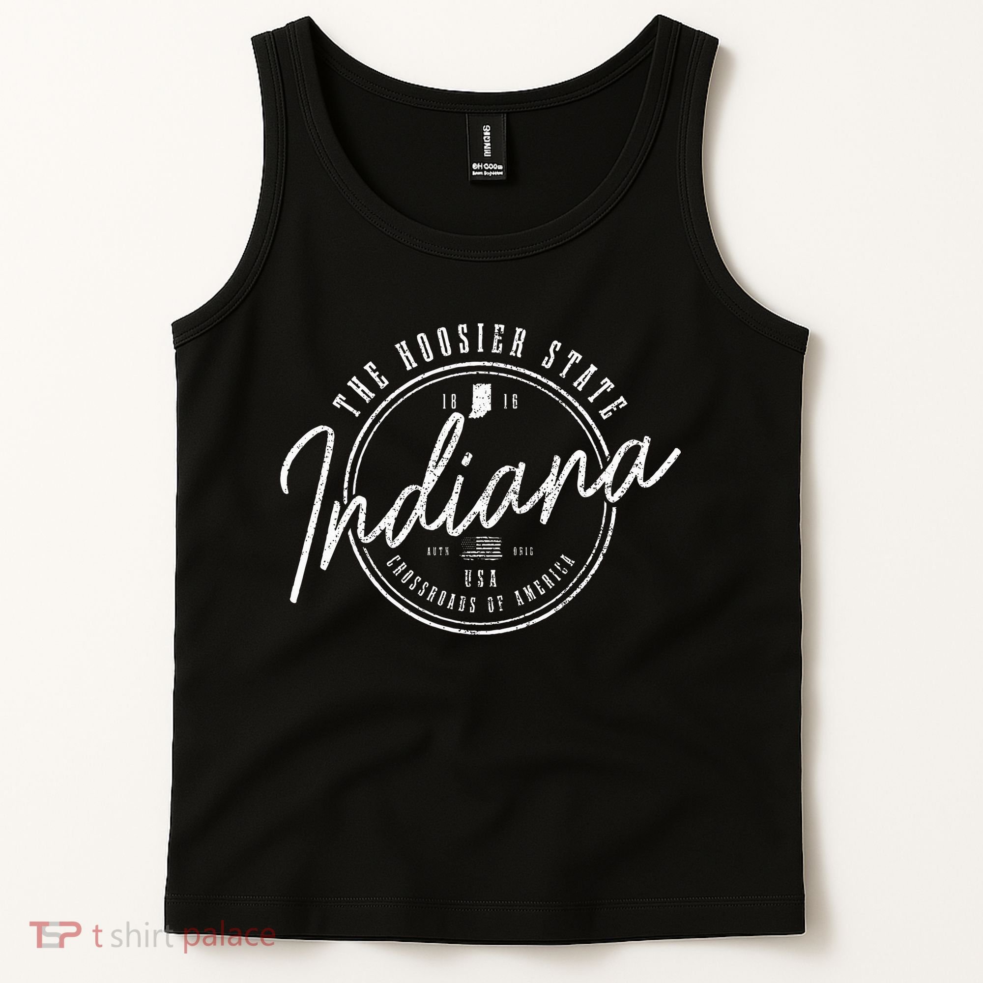 Indiana The H.O.O.S.I.E.R State Est. 1816 Usa America Souvenir Tank Top