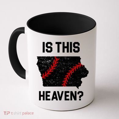 Is This Heaven Iowa Baseball Coffee Mug