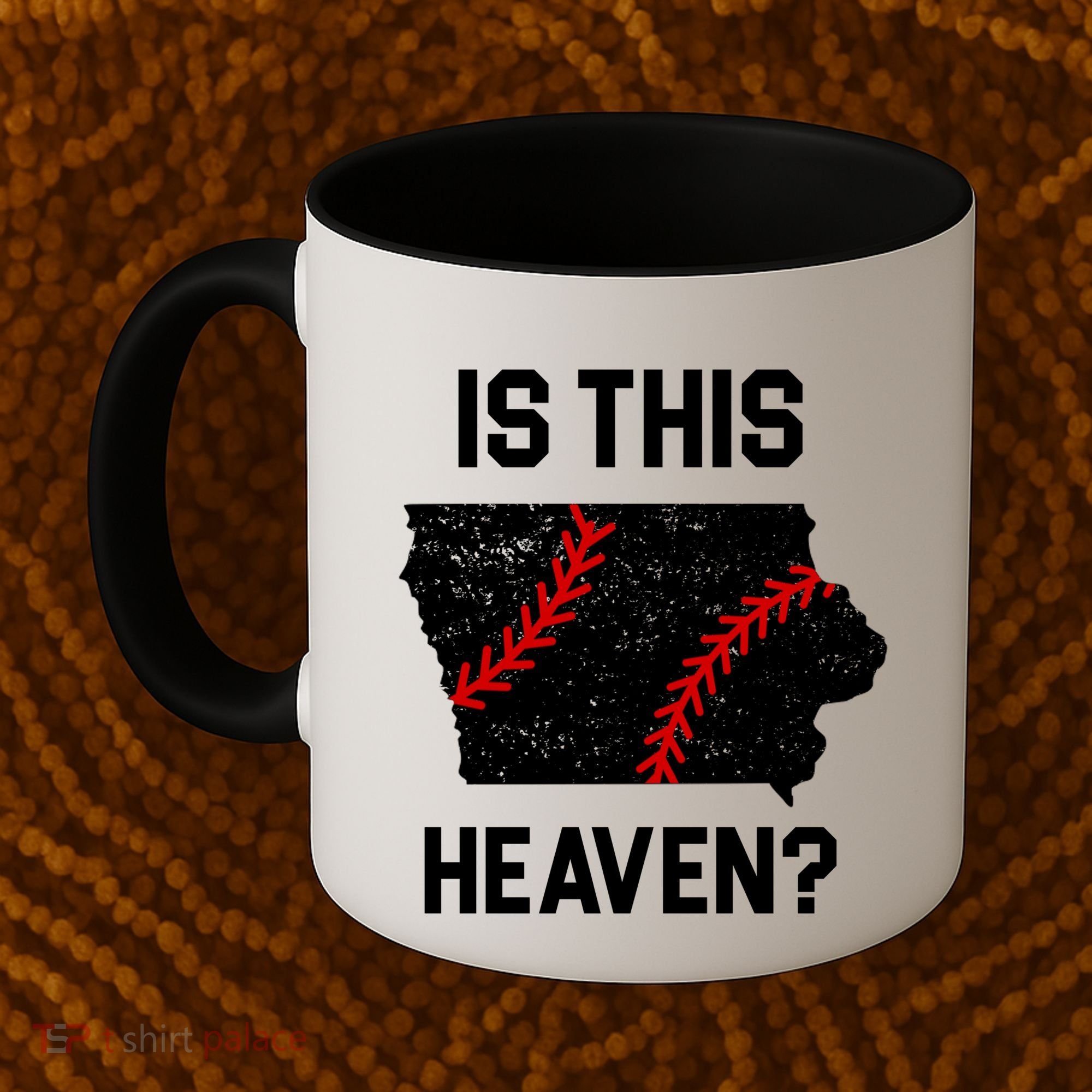 Is This Heaven Iowa Baseball Coffee Mug
