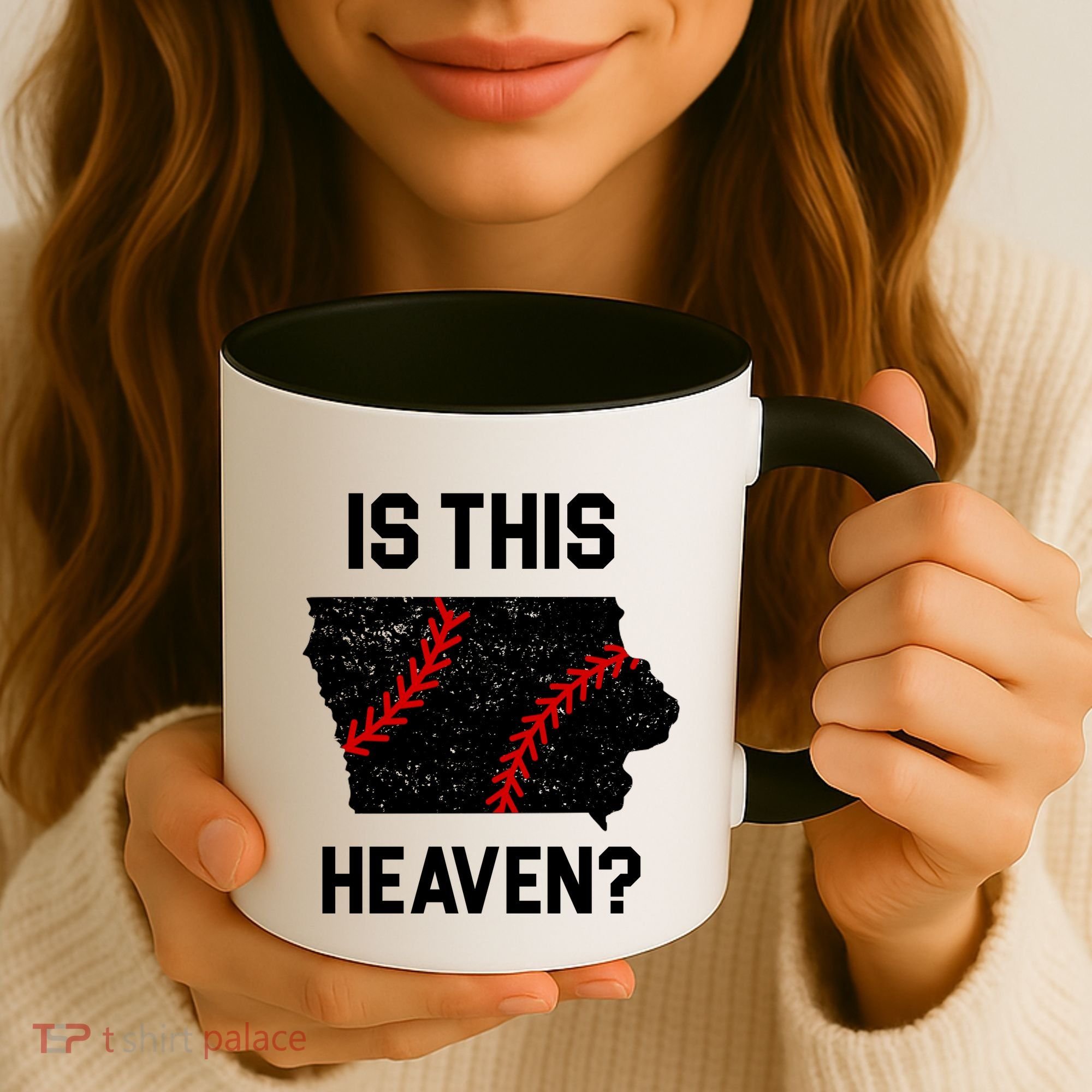 Is This Heaven Iowa Baseball Coffee Mug