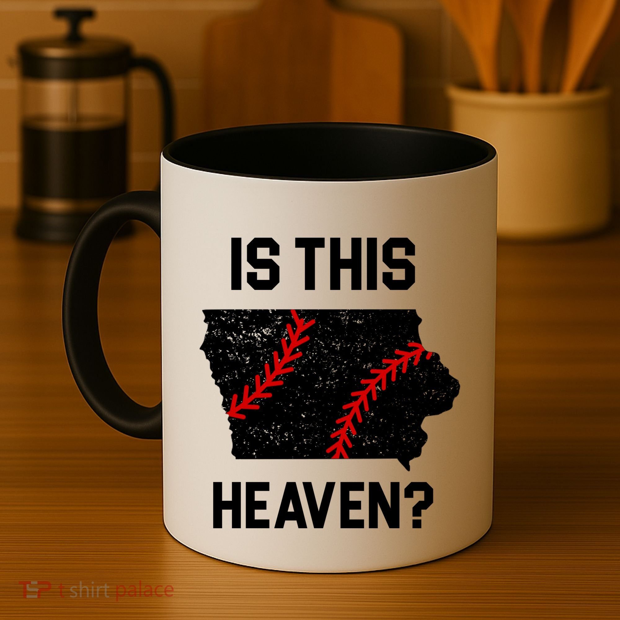 Is This Heaven Iowa Baseball Coffee Mug