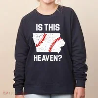 Is This Heaven Iowa Baseball Women's Sweatshirt thumb 0