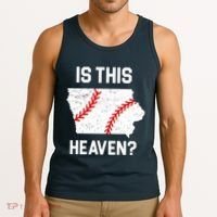 Is This Heaven Iowa Baseball Tank Top thumb 3
