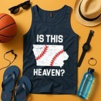 Is This Heaven Iowa Baseball Tank Top thumb 4