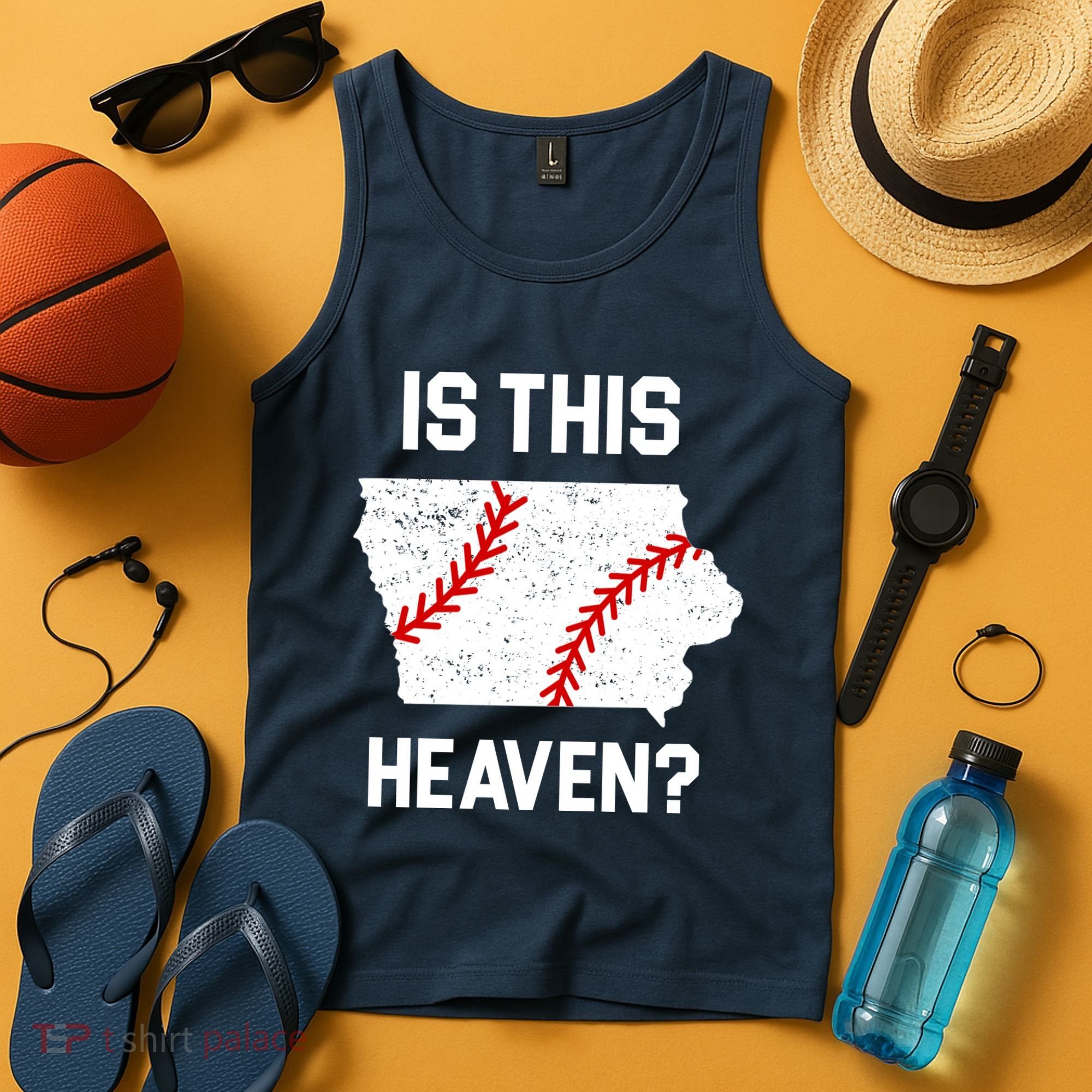 Is This Heaven Iowa Baseball Tank Top
