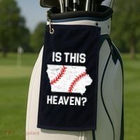 Is This Heaven Iowa Baseball Golf Towel thumb 2