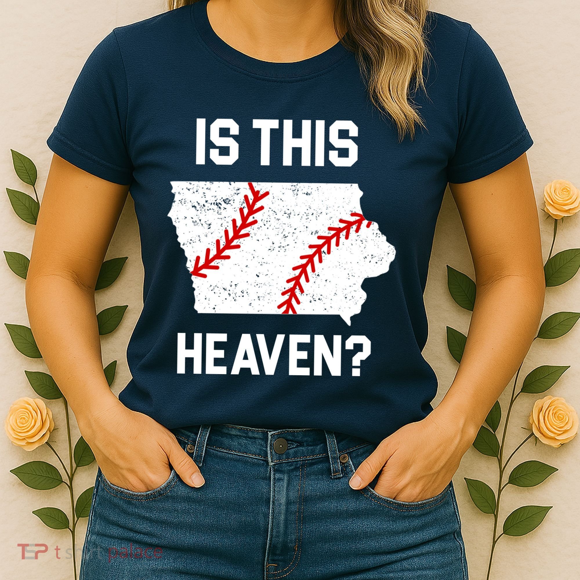 Is This Heaven Iowa Baseball Women's T-Shirt