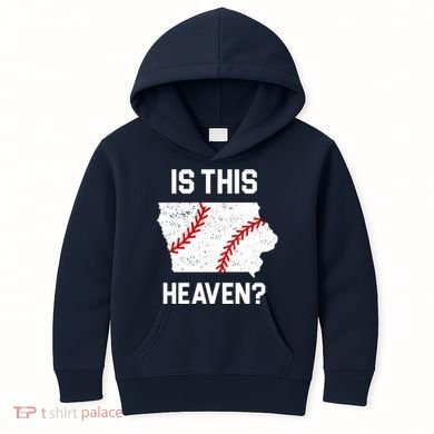 Is This Heaven Iowa Baseball Kids Hoodie