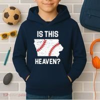 Is This Heaven Iowa Baseball Kids Hoodie thumb 2