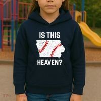 Is This Heaven Iowa Baseball Kids Hoodie thumb 3