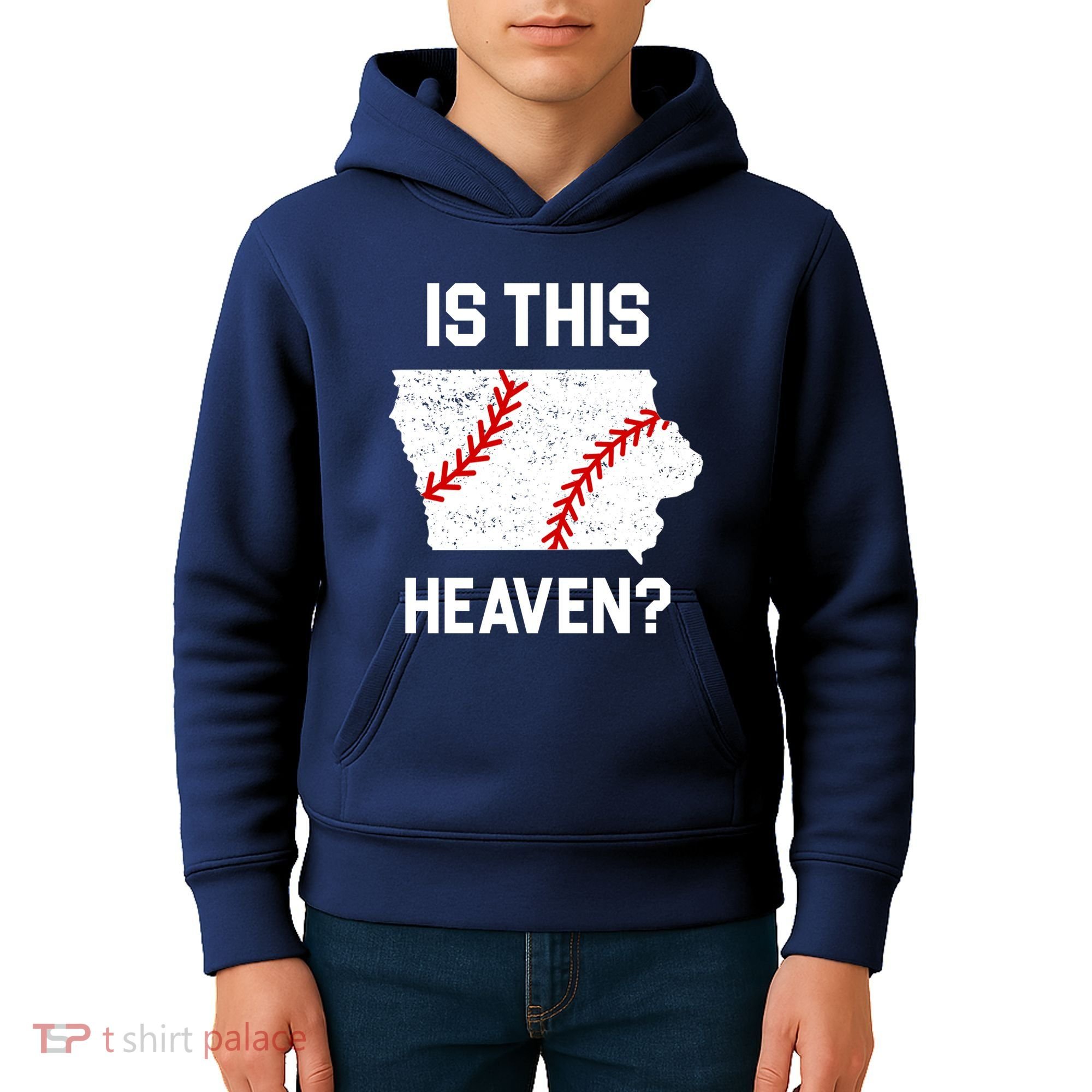 Is This Heaven Iowa Baseball Kids Hoodie