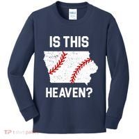 Is This Heaven Iowa Baseball Kids Long Sleeve Shirt thumb 0