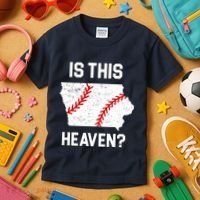 Is This Heaven Iowa Baseball Kids T-Shirt thumb 3