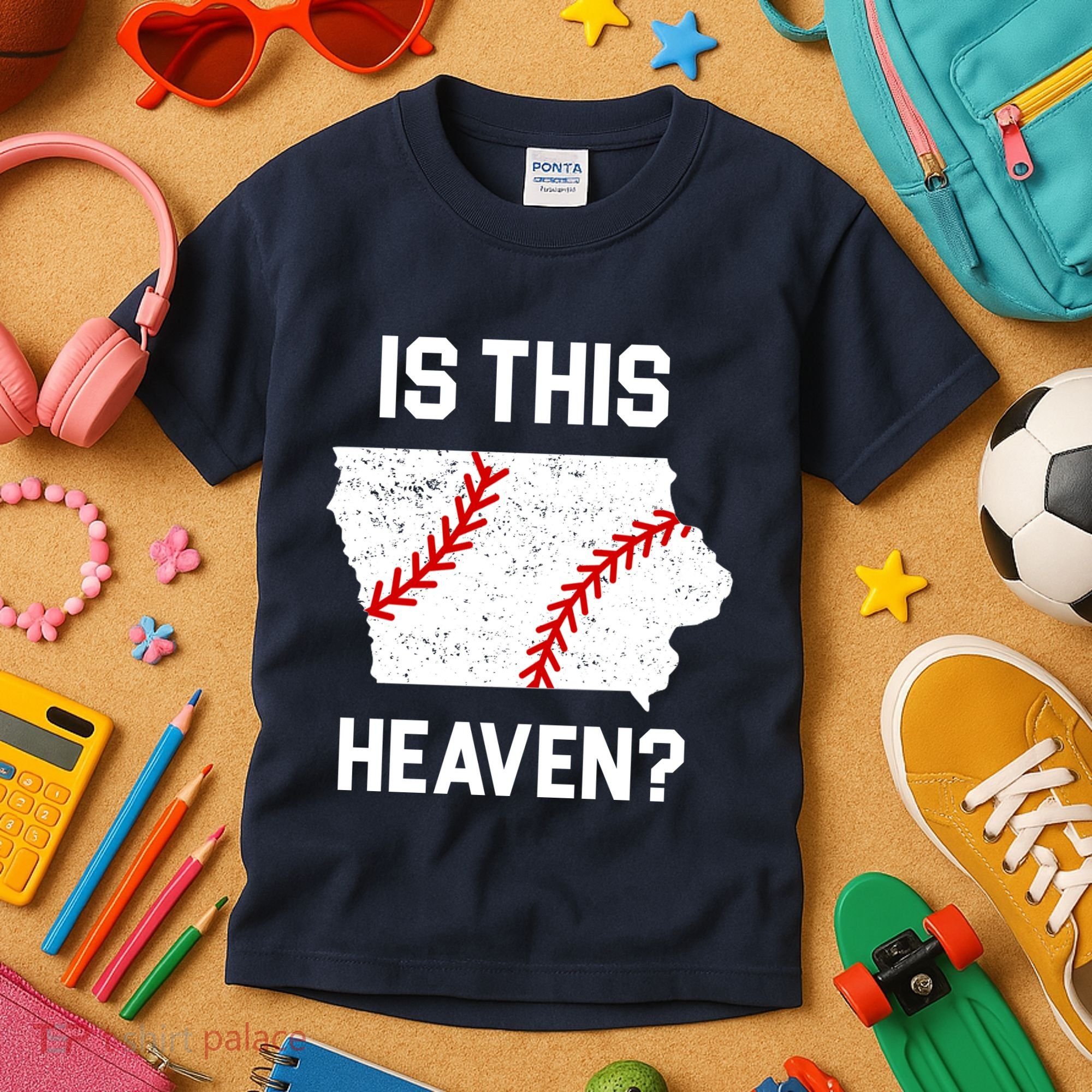 Is This Heaven Iowa Baseball Kids T-Shirt