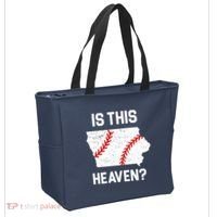 Is This Heaven Iowa Baseball Tote Bag thumb 2