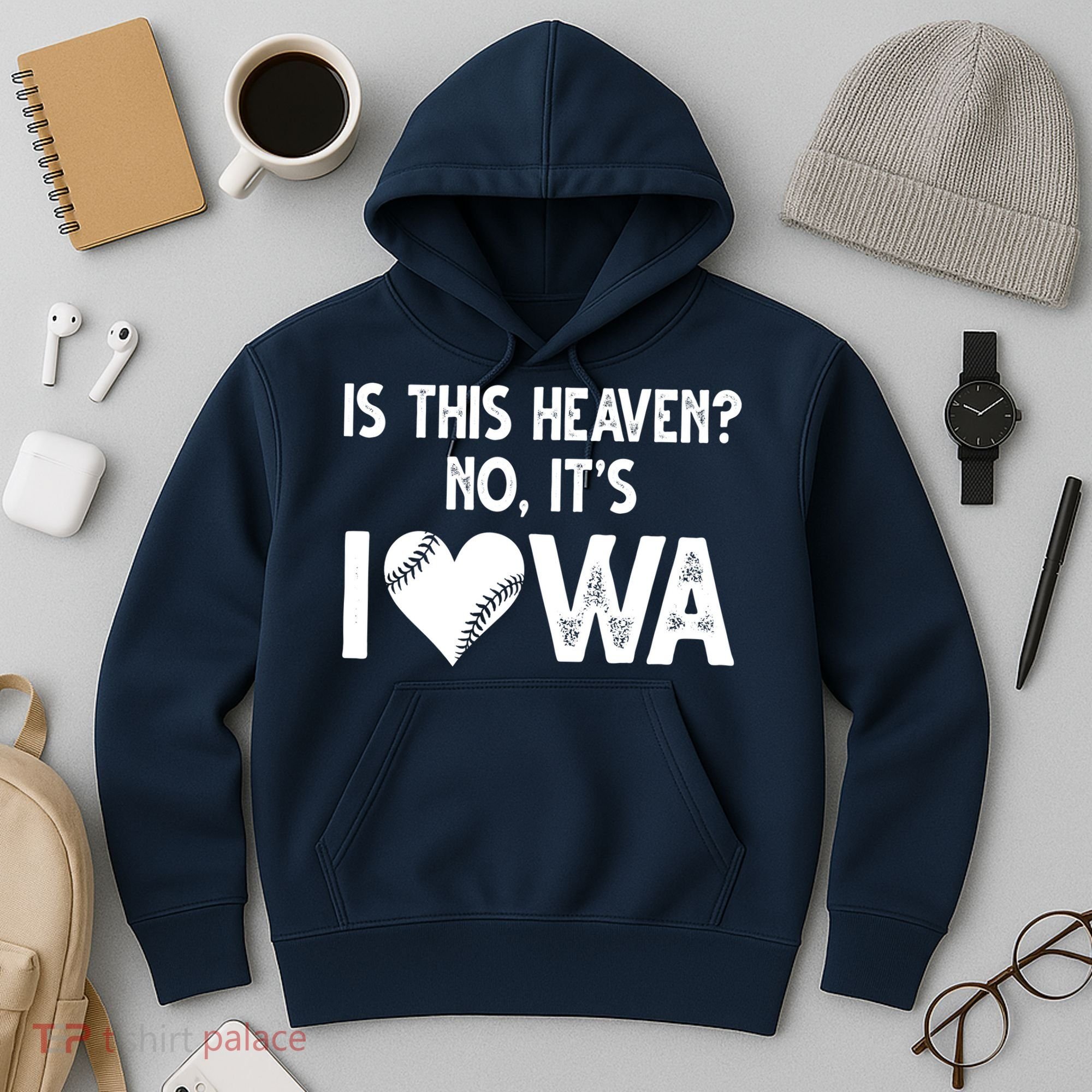 Is This Heaven No It's Iowa Baseball Lover Hoodie