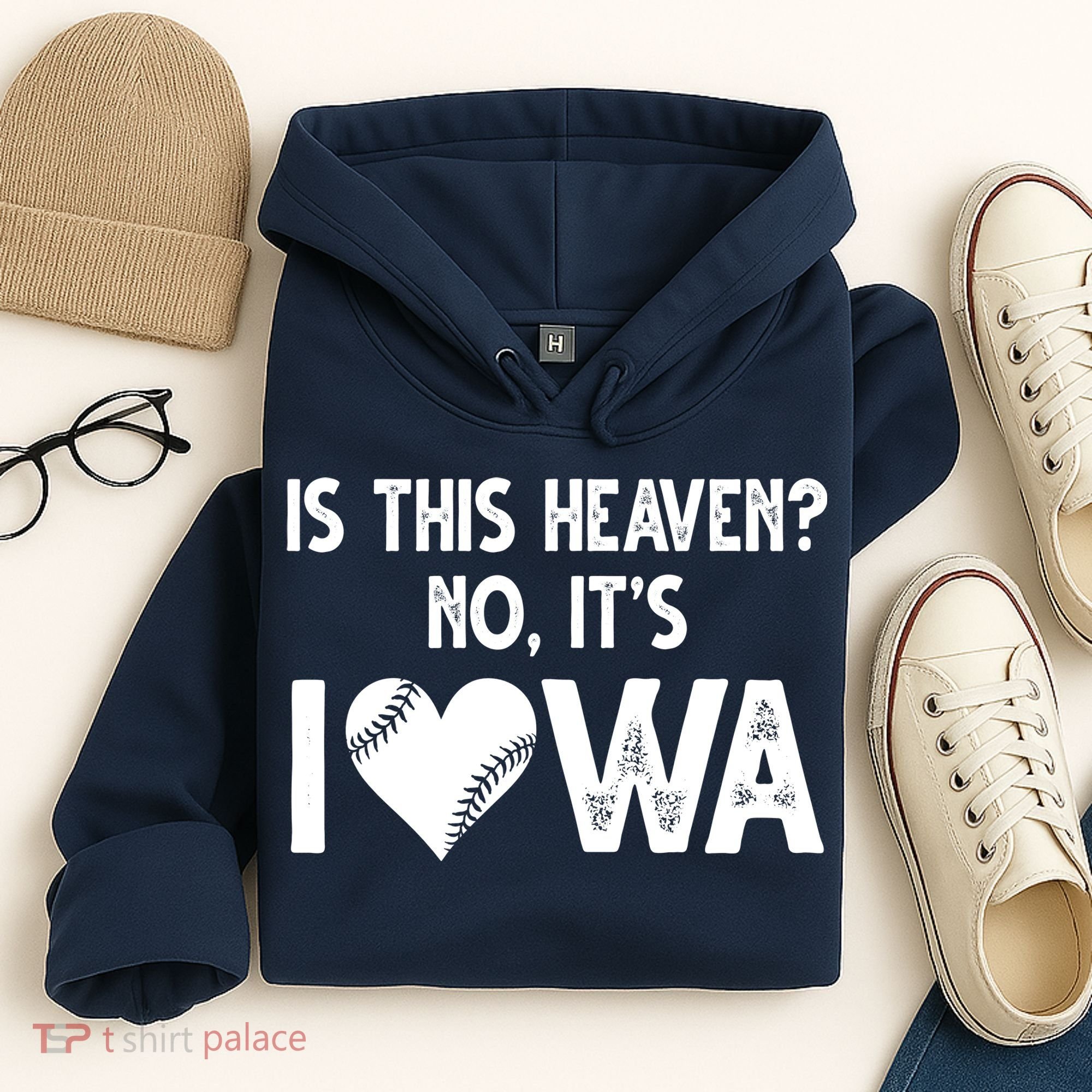 Is This Heaven No It's Iowa Baseball Lover Hoodie