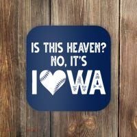 Is This Heaven No It's Iowa Baseball Lover Coaster thumb 0