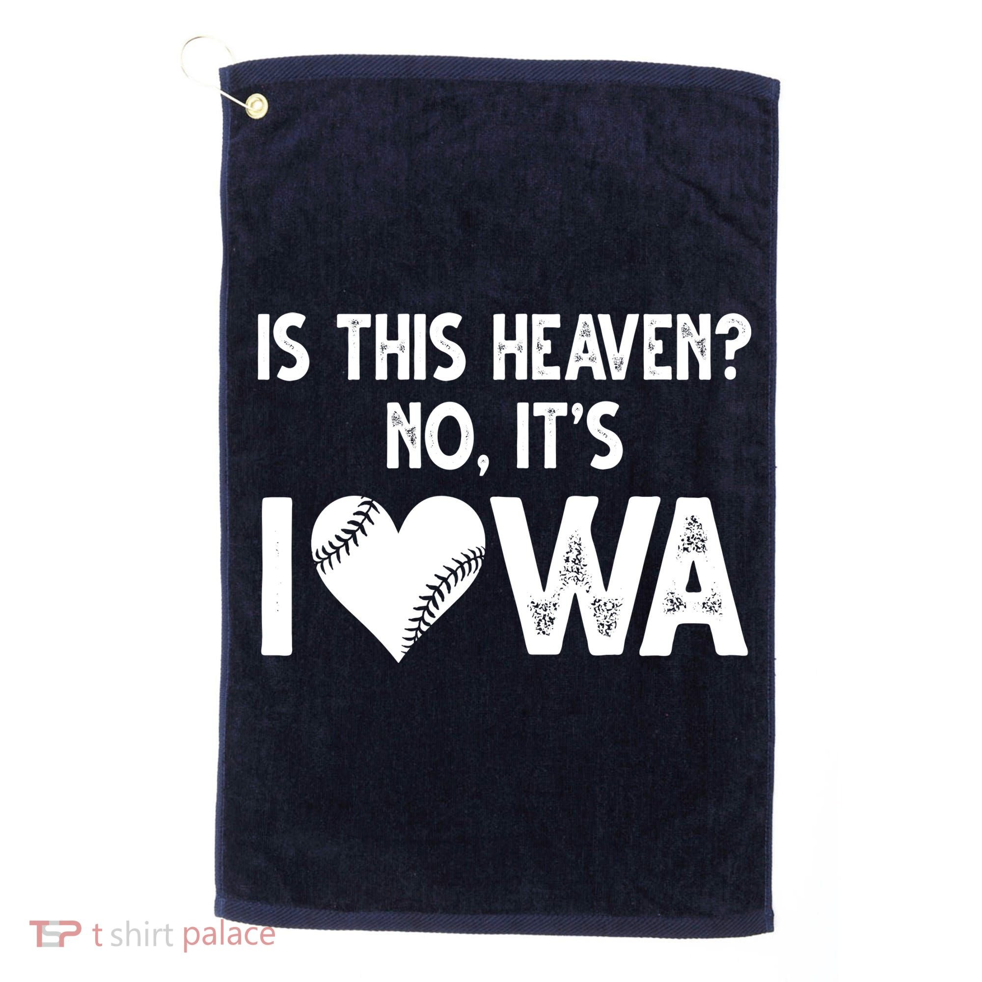 Is This Heaven No It's Iowa Baseball Lover Golf Towel