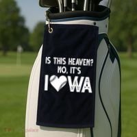 Is This Heaven No It's Iowa Baseball Lover Golf Towel thumb 2