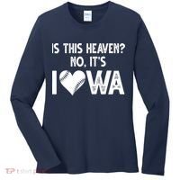 Is This Heaven No It's Iowa Baseball Lover Women's Long Sleeve Shirt thumb 0