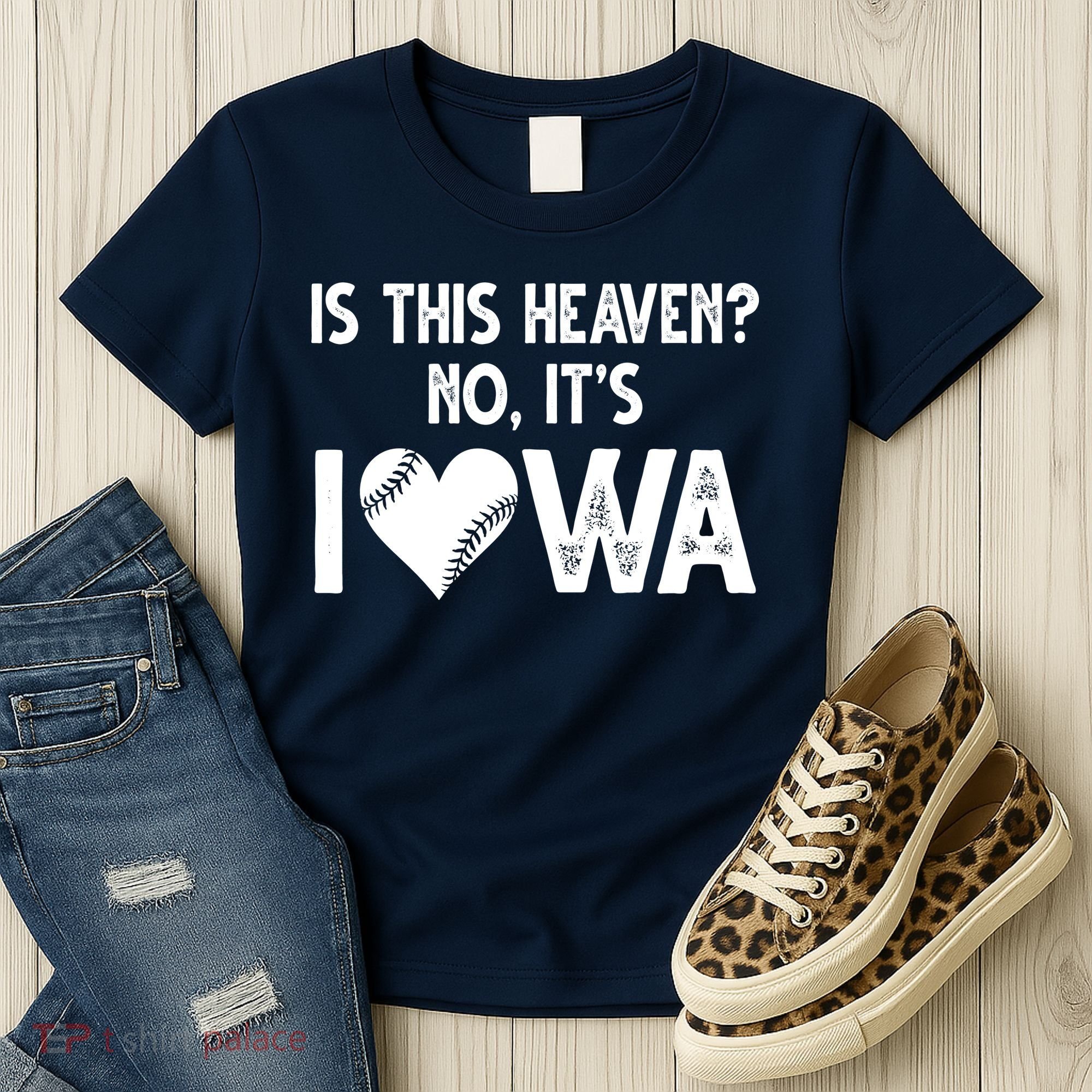 Is This Heaven No It's Iowa Baseball Lover Women's T-Shirt
