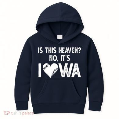 Is This Heaven No It's Iowa Baseball Lover Kids Hoodie